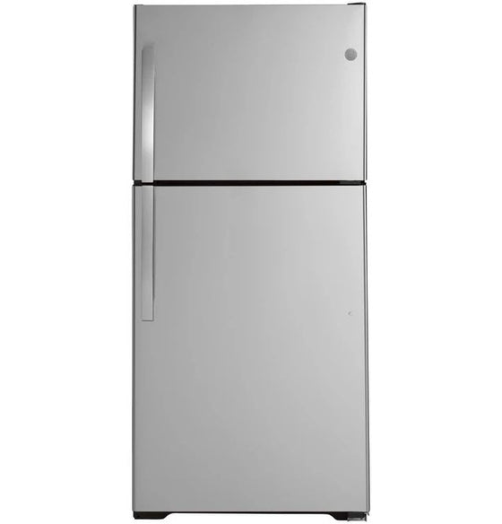 GE® 33" 21.9 Cu. Ft. Fingerprint Resistant Stainless Steel Top Freezer Refrigerator