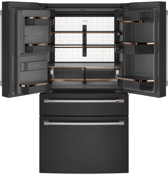 Café™ 36" 22.3 Cu. Ft. Matte Black Counter Depth French Door Refrigerator