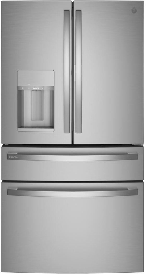 GE Profile™ 36'' 22.3 Cu. Ft. Fingerprint Resistant Stainless Smart Counter Depth French Door Refrigerator with Door In Door